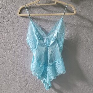 Interludes By Cira Small Blue Teddy International Ladies Garment Vtg